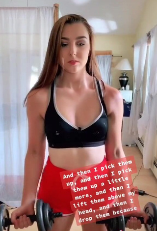 Erotic Ari in Black Sport Bra