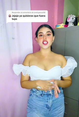 1. Sexy Soydanielikald in White Crop Top