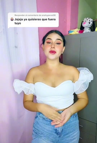 Sexy Soydanielikald in White Crop Top