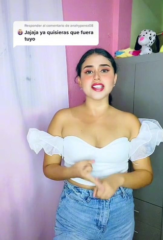 3. Sexy Soydanielikald in White Crop Top