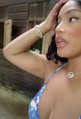 1. Irresistible Stefflon Don Shows Cleavage in Bikini Top