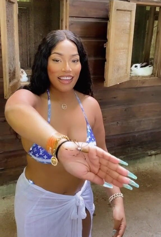 3. Irresistible Stefflon Don Shows Cleavage in Bikini Top