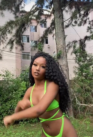 1. Irresistible Laiane Rodrigues in Lime Green Bikini