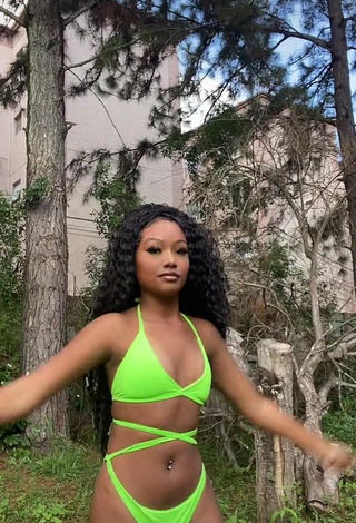 3. Irresistible Laiane Rodrigues in Lime Green Bikini