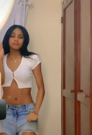 Sweetie Yoka in White Crop Top