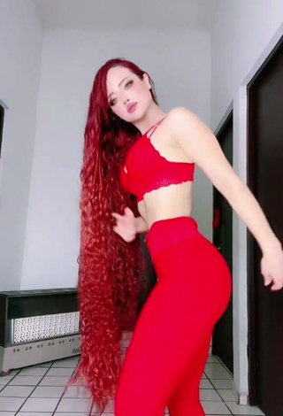 Seductive Bella Dueñas in Red Leggings