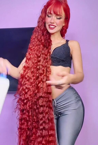 Bella Dueñas Looks Seductive in Black Crop Top