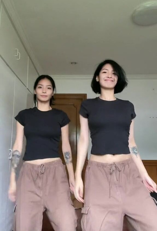 3. Sweetie Karina & Kamila in Black Crop Top