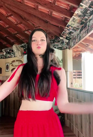 Erotic Dudinha Arruda in Red Crop Top