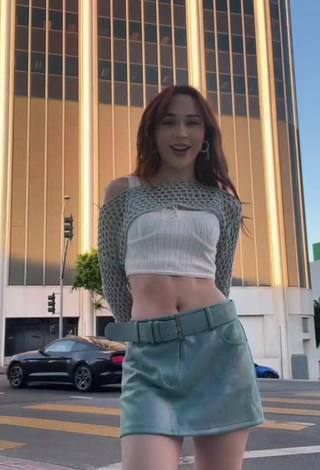 1. Cute Elsarca in Crop Top in a Street