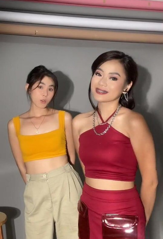 1. Magnetic Eya Borja in Appealing Red Crop Top