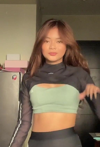 3. Sweet Eya Borja Shows Cleavage in Cute Crop Top