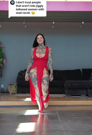 1. Really Cute Heidi Lavon in Red Dress