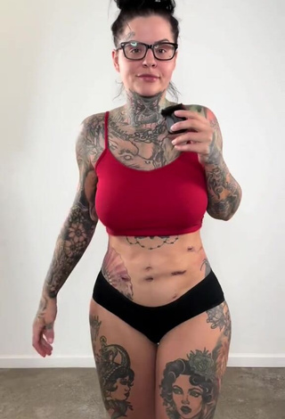 1. Erotic Heidi Lavon in Black Panties