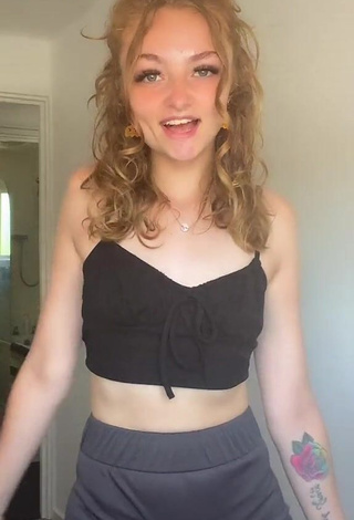 1. Sweetie Leah Allington in Black Crop Top