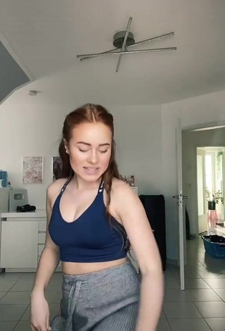 2. Sexy Leonie Leoobalys in Blue Crop Top