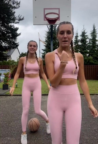 1. Erotic Leonie & Sophie Leso in Pink Leggings