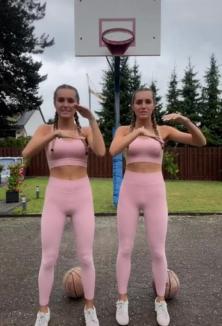 3. Erotic Leonie & Sophie Leso in Pink Leggings