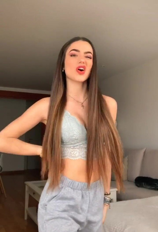 1. Beautiful Lola Moreno Marco in Sexy Grey Crop Top