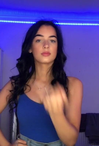 1. Hot Lauren Kearns in Blue Top