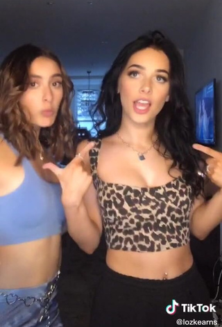 Hottest Lauren Kearns in Blue Crop Top