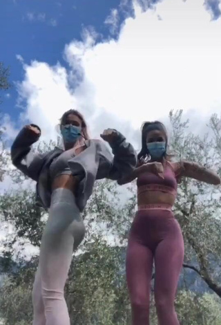 3. Erotic Arianna & Aurora in Grey Leggings