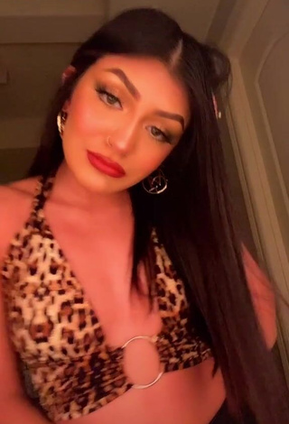 1. Hot Meagan Garcia in Leopard Crop Top