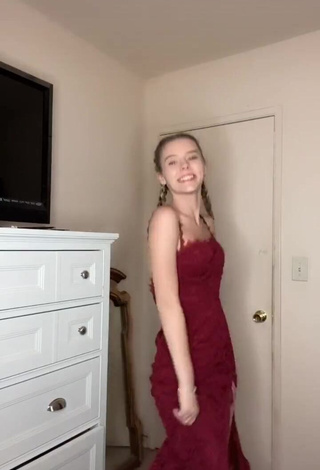 Erotic Megan Rose Jordan in Red Dress