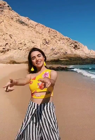 1. Irresistible Melissa Vidales in Floral Crop Top at the Beach