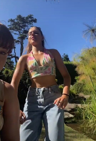 1. Erotic Milla Alekna in Floral Crop Top