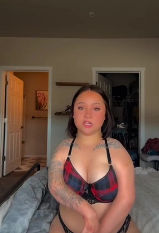 Erotic Mya Swint in Checkered Bra