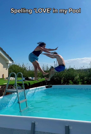 Captivating Shauni Kibby in Shorts at the Swimming Pool