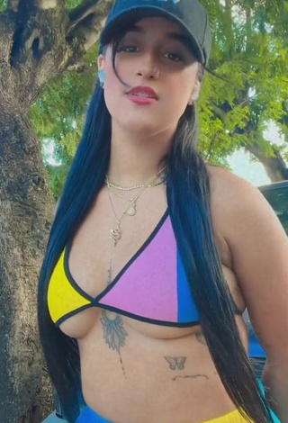 1. Sweetie Jenny Camacho Shows Cleavage in Bikini Top (Underboob)