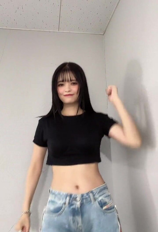 3. Erotic Kagei Hina in Black Crop Top