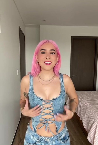 Captivating Lily Garcia Shows Cleavage in Crop Top (Side Boob)