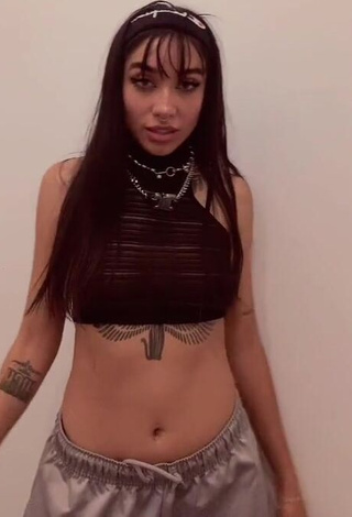 1. Fine Maria Becerra in Sweet Black Crop Top