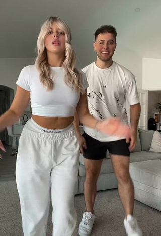 Irresistible Mariah and Bill in White Crop Top