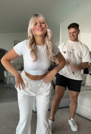 3. Irresistible Mariah and Bill in White Crop Top