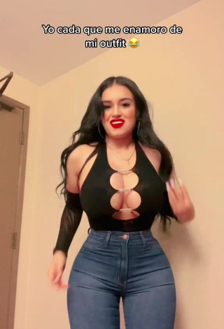 Captivating Marlene Santana Shows Cleavage in Black Top (Side Boob)