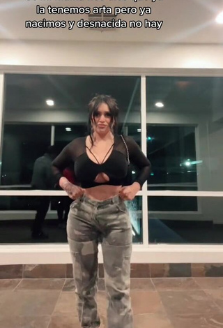 Alluring Marlene Santana Shows Cleavage in Erotic Black Crop Top (Side Boob)