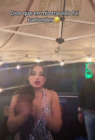 1. Sexy Marlene Santana Shows Cleavage in Dress (Side Boob)