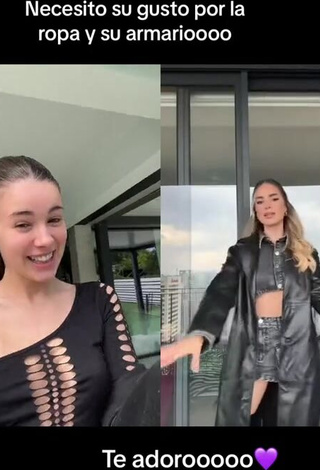 Sweet Mar Lucas Vilar Shows Cleavage in Cute Black Crop Top (Side Boob)