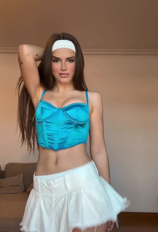 1. Irresistible Mar Lucas Vilar in White Skirt