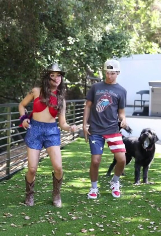 McKenzi Brooke in Appealing Red Crop Top