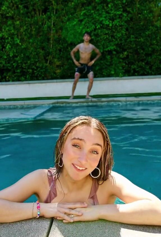 1. Irresistible McKenzi Brooke Shows Cleavage in Bikini at the Swimming Pool (Side Boob)