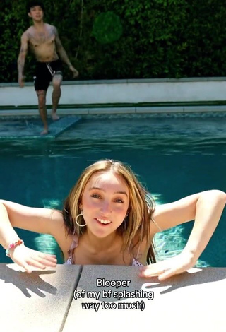 3. Erotic McKenzi Brooke Shows Cleavage in Bikini at the Pool (Side Boob)