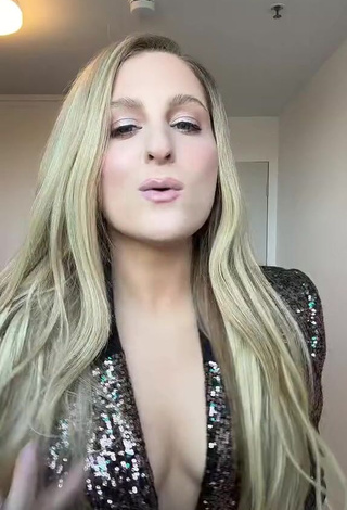 Captivating Meghan Trainor without Bra (Side Boob)