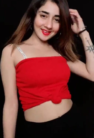 2. Hot Nisha Bhatt in Red Crop Top