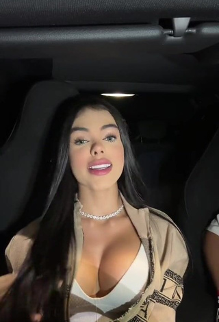 1. priv_mav Shows her Sexy Decollete in a Car (Side Boob)