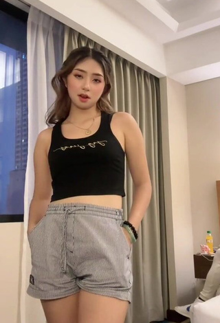 1. Cute Queenee Mercado Shows Cleavage in Crop Top